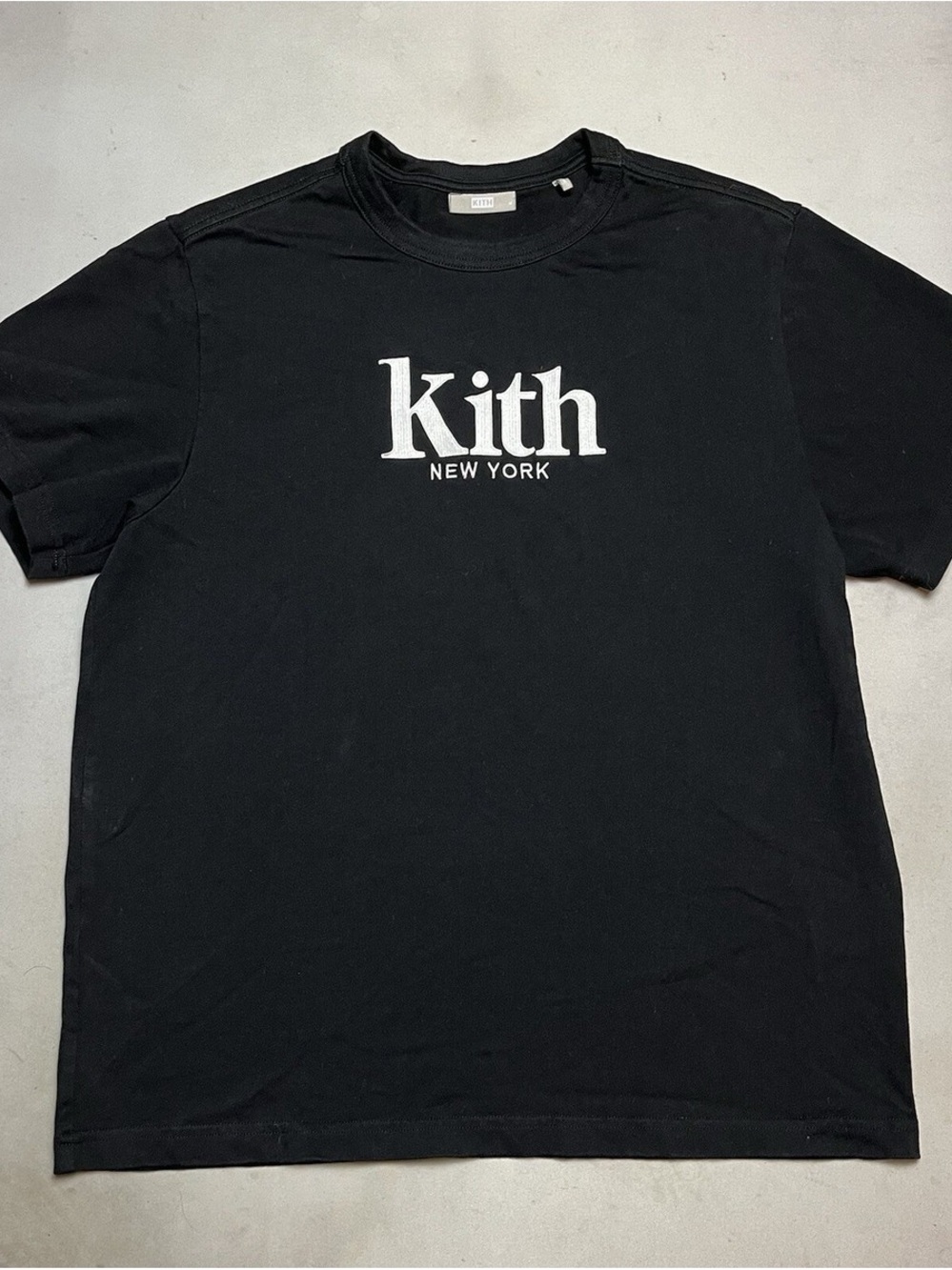 Kith Black Tee with White Logo